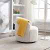 GDFStudio Zora Modern 25.6"W Teddy Upholstered Swivel Accent Chair with Metal Base - 3 of 4