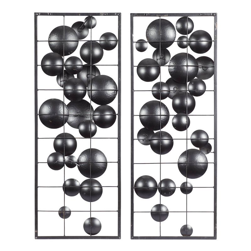 Set of 2 Metal Geometric Overlapping Round Cutouts Wall Decors - Olivia &#38; May, 4 of 5