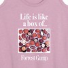 Women's Forrest Gump Life Is Like A Box Of Chocolates Graphic Racerback Tank - Heather Orchid - 2 X-Large - 2 of 4