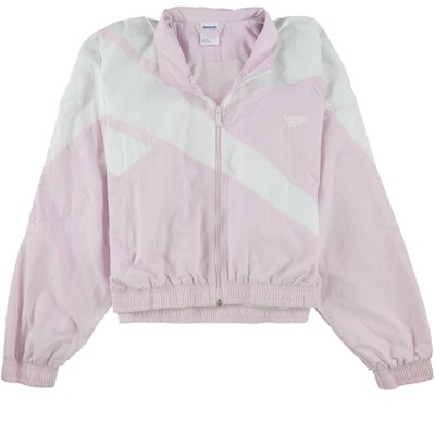 Reebok Womens Cropped Logo Windbreaker Jacket