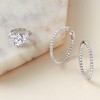 Ross-Simons 3.30 ct. t.w. CZ Inside-Outside Hoop Earrings in Sterling Silver - 3 of 4