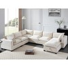 118'' U-Shaped Modular Sectional Sofa with Storage Ottoman, 7 Seats, Chenille Upholstery, Oversized Cushions, for Living Room or Apartment - 4 of 4
