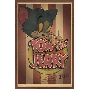 Trends International Tom And Jerry - Stripes Framed Wall Poster Prints - 1 of 4