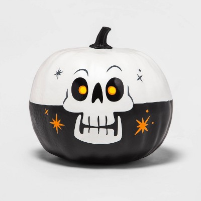 Painted Pumpkin Skull Character Halloween Decorative Sculpture - Hyde & EEK! Boutique™