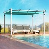 Tangkula 12' x 10' Outdoor Pergola w/ Retractable Canopy Aluminum Frame Anchors Patio - 2 of 4