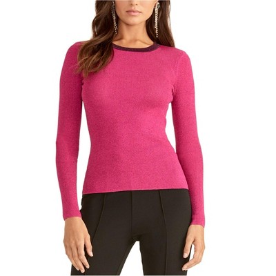 Rachel Roy Womens Shimmer Pullover Sweater