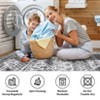 Washable Vintage Printed Rug Non Slip Low Pile Rug Soft Throw Floor Cover Foldable Indoor Carpet for Living Room Bedroom Playroom Nursery - 4 of 4