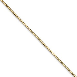 Black Bow Jewelry 1.1mm, 14k Yellow Gold, Solid Box Chain Necklace - 1 of 4
