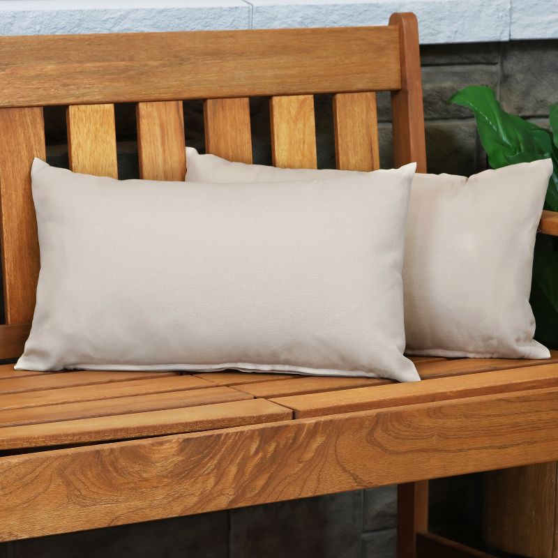 Sunnydaze Indoor/Outdoor Weather-Resistant Polyester Square Decorative Pillow Cover Only with Zipper Closures, 2 of 9