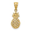 Black Bow Jewelry 14k Yellow Gold 3D Pineapple Pendant, 9mm (3/8 inch) - 3 of 4