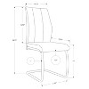 Monarch Specialties Dining Chair Set Of 2 Side Upholstered Kitchen Dining Room Velvet Metal Black Chrome Contemporary Modern - 3 of 4