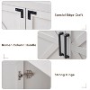 OKD 70" Storage Bookshelf-Bookcase with Adjustable Shelves & Barn Door, Farmhouse 5-Tier Storage Cabinet - 4 of 4