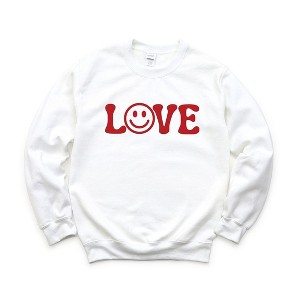 Simply Sage Market Women's Graphic Sweatshirt Love Smile - 1 of 4