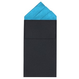 INSPIRE CHIC Men's Solid Card-inserting Prefolded Polyester Pocket Squares Handkerchiefs 1 Pc - 1 of 4