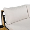 Maggift Outdoor Patio Seating Sets, Unique Design, Ideal for Conversations, Perfect for Gardens and Living Spaces, Beige, 109.8"*32.7"*29.1" - 3 of 4