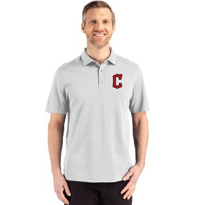 Cleveland Guardians1 Cutter & Buck Advantage Refresh Epic Confidence Recycled Mens Big & Tall Tri-Blend Pique Polo - Concrete - 4X Large Tall - 1 of 1