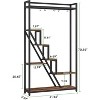 Tribesigns 70.9" Tall Plant Stand, 7-Tier Large Plant Shelf with 5 S-Hooks, Industrial Wood Flower Stand Display Rack - 3 of 4