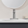 ChicFurnit Bathroom Sink Faucet Single Handle Deck Mount Design with Two 9/16 of an inch Hoses for Easy Setup, Silver and Gray, 12.99"*8.27"*2.76" - 2 of 4