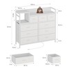 Modern TV Stand with Charging Station, 9 Drawer Bedroom Dresser, Adjustable Feet, 100 Lbs Load Capacity, Suitable for Bedroom, - 4 of 4