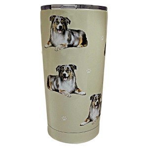 E & S Imports 7.0 Inch Australian Shepherd Serengeti Tumbler Hot Or Cold Beverages Tumblers - 1 of 3