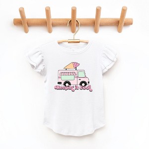 The Juniper Shop Keepin' It Cool Truck Toddler Flutter Sleeve Tee - 1 of 2