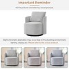 29.9" 360° Swivel Barrel Chair - Upholstered Accent Armchair with Curved Design for Living Room, Bedroom & Office - 4 of 4