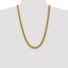 Black Bow Jewelry Men's, 10k Yellow Gold 9.3mm Hollow Miami Cuban (Curb) Chain Necklace - 2 of 4