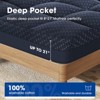 kayamas 3" Double-layer Mattress Topper include 2"  Gel Memory Foam and 1" Pillow Top Mattress Pad Cover with Elastic deep pocket - 4 of 4