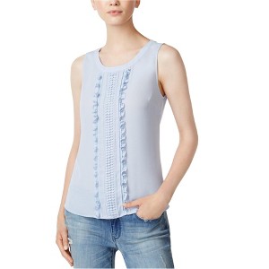 maison Jules Womens Ruffled Knit Blouse - 1 of 1