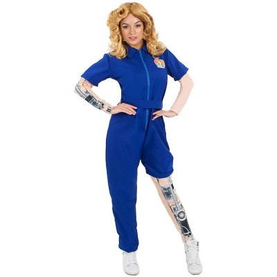 blue ladies jumpsuit