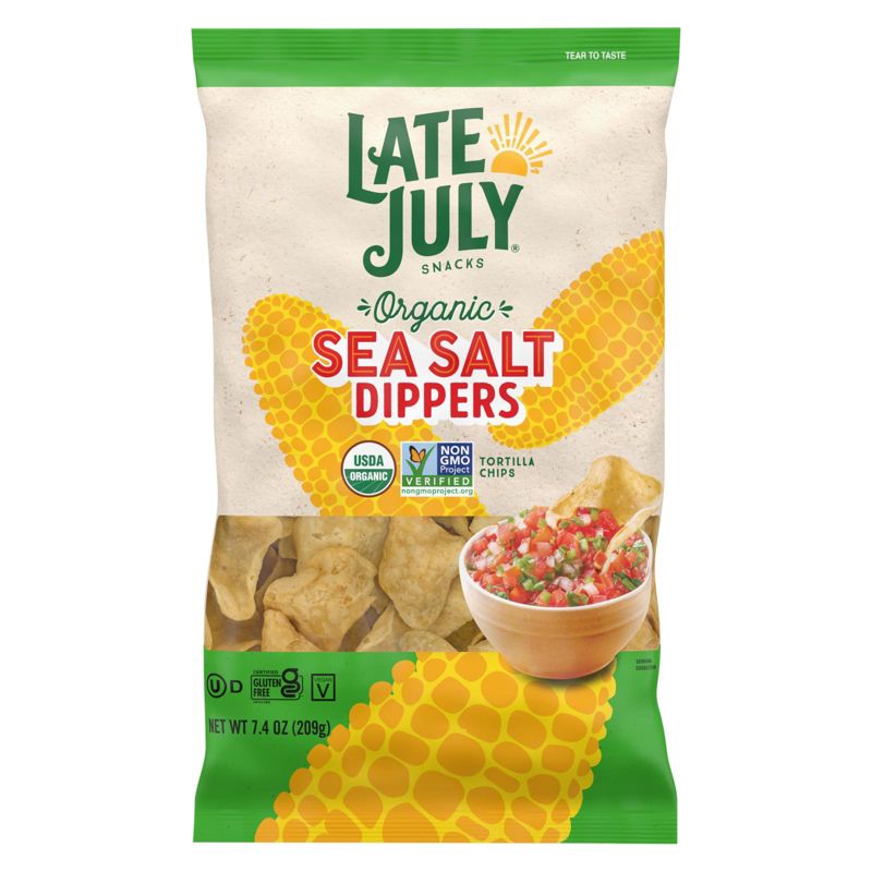 Late July Snacks Sea Salt Dippers Tortilla Chips - Case of 9/7.4 oz, 2 of 7