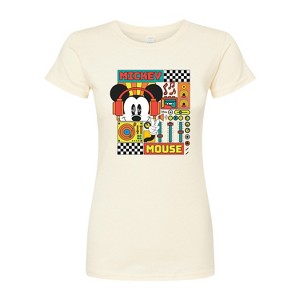 Women's - Disney - Mickey Mouse Rhythm Waves Fitted Graphic T-Shirt - 1 of 3
