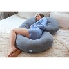 PharMeDoc Pregnancy Pillows C-Shape Full Body Maternity Pillow ( Dark Grey Cooling Cover) - 3 of 4