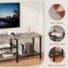 Homhougo TV Stand to 75 Inch TV, 66.9" Entertainment Center with Power Outlet,TV Media Console Table with 3-Tier Open Storage Shelves, Grey - 4 of 4