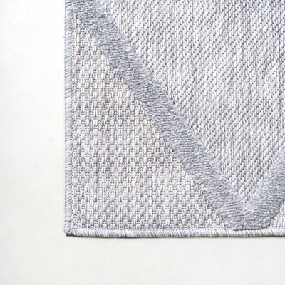 Salines 5' Square Light Gray Synthetic Trellis Rug