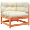 vidaXL Garden Sofa Set Natural Wood Solid Pine Wood Large Modular - Wax Brown Cushion Included - 4 of 4