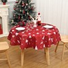 Christmas Tablecloth, Rectangular Fabric Table Cloth, Water-Resistant & Wrinkle Free Xmas Table Cover for Kitchen Dining Room - 2 of 4