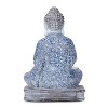 Techko Maid Meditating Resin Buddha Solar Outdoor Garden Statue Decor with Spotlight - 4 of 4