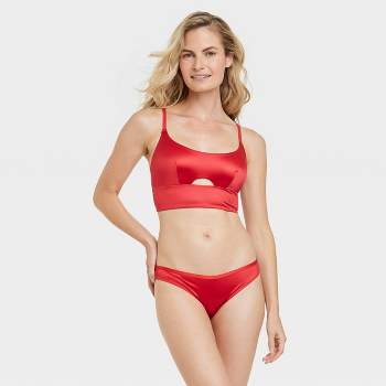 Women's Cotton Stretch Bikini Underwear - Auden™ Cherry Red Xl : Target