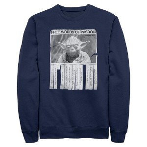 Mens Star Wars Yoda Free Words of Wisdom Sweatshirt - 1 of 4