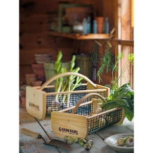 Gardeners Supply Company Garden Hod Harvest Basket | Versatile Gardening Fruits & Vegetables Gathering Basket | Natural Smooth Pine - Maple Frame & - 1 of 2