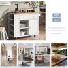 Kitchen Island with Adjustable Shelves, Drop Leaf and Wine Rack - 3 of 4
