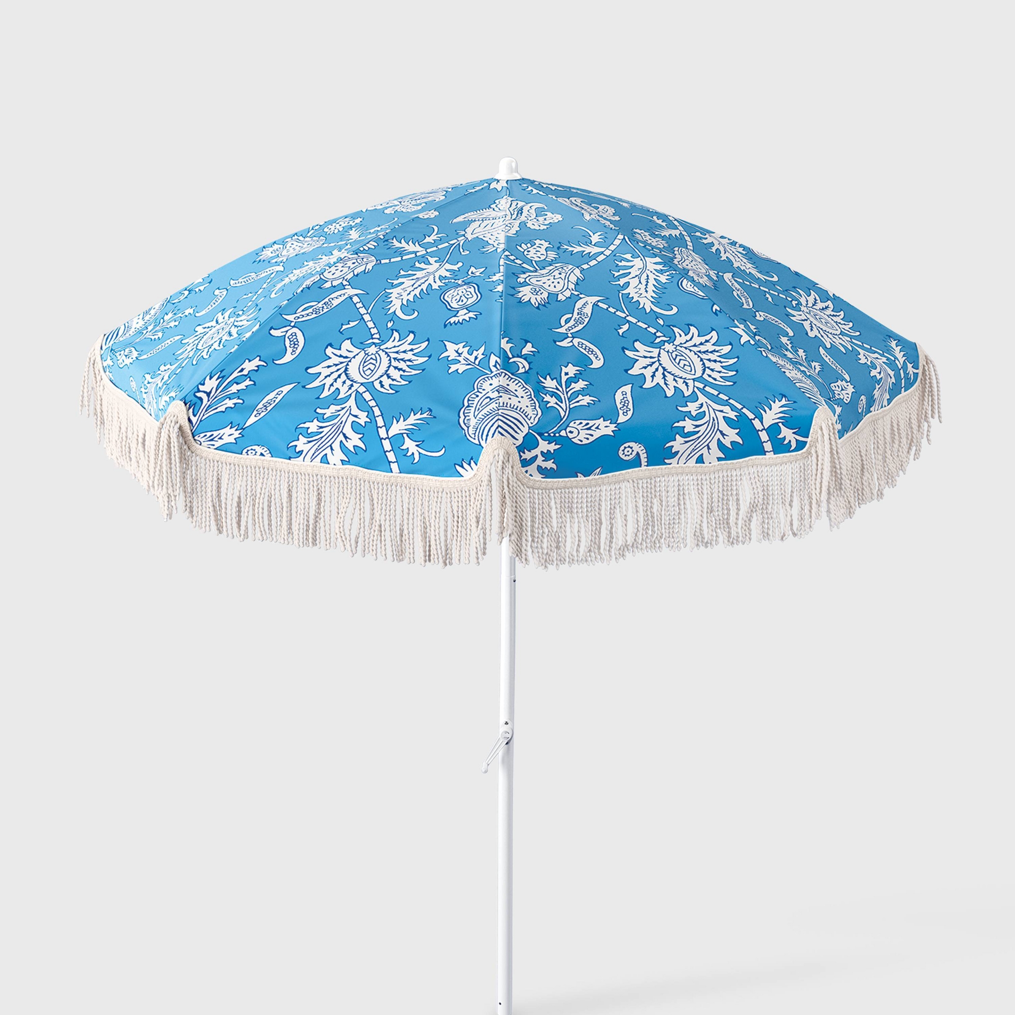 Floral Vines Patio Umbrella Blue - Roller Rabbit x Target