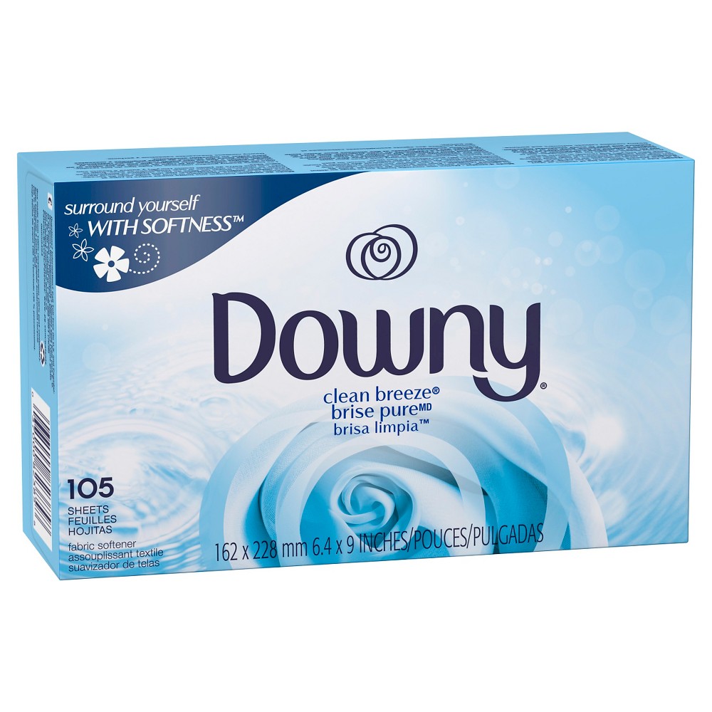 UPC 037000823858 product image for Downy Clean Breeze Fabric Softener Dryer sheets 105ct | upcitemdb.com