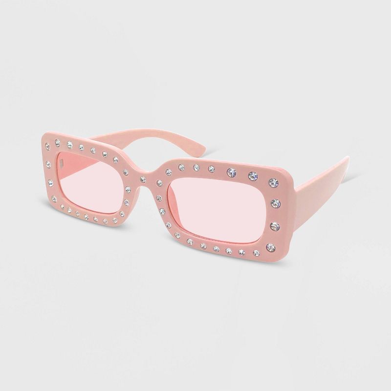 Chunky Square Rhinestone Sunglasses - Wild Fable&#8482; Pink, 2 of 3