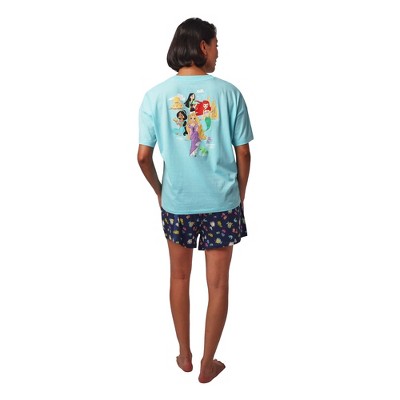 Disney Princess Castle Jasmine Mulan Rapunzel Ariel Blue Sleep Set : Target