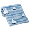 Lambs & Ivy Little Skipper Soft Luxury Nautical Sailboat Fleece Baby Blanket - image 4 of 4