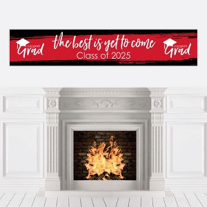 Big Dot of Happiness Red 2025 Graduation Party Decorations Party Banner - 1 of 4