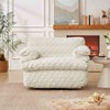 APRILSOUL Swivel Sofa Chair, Ergonomic 360° Swivel, Premium Fabric & High-Density Memory Foam, White Lounging,Gaming,Reading,Napping - 2 of 4