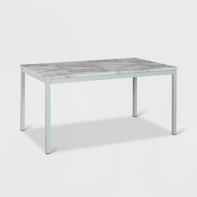 target white dining table